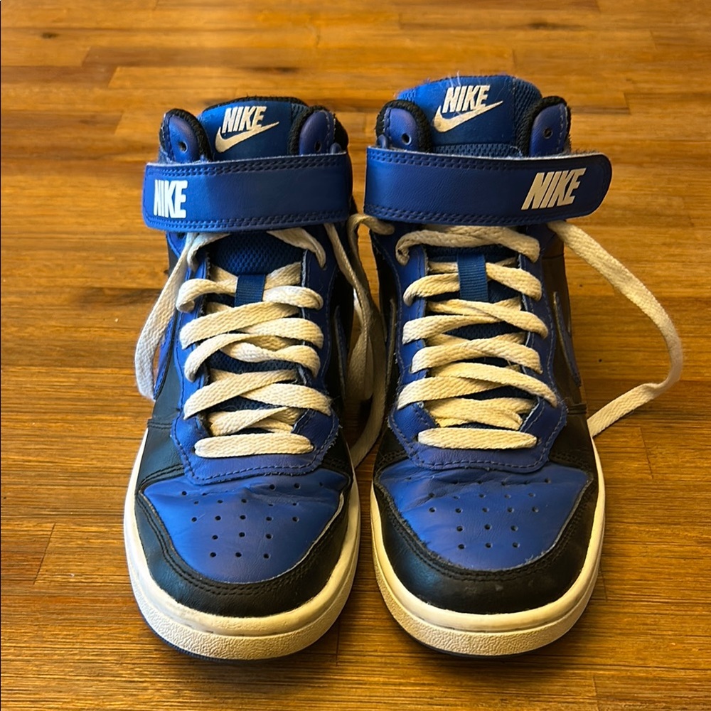Nike Kids Blue and Black High-Top Sneakers